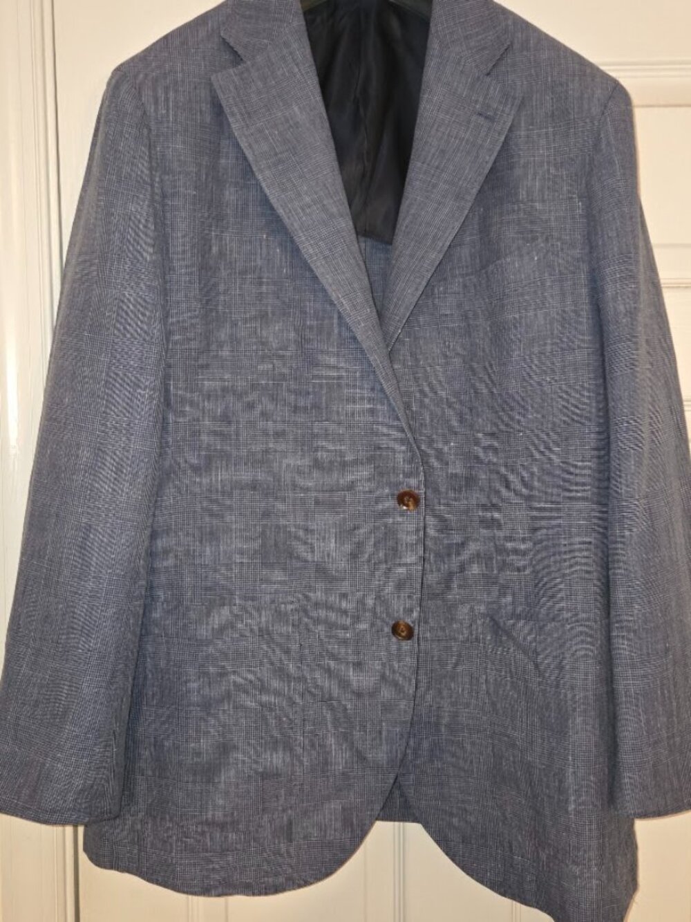 Spier & Mackay Drago Italy Wool Linen Glen Plaid Sport Coat 48R Fits 46R